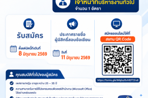 ประกาศรับสมัคร 1.2569 ประกาศรับสมัคร 1.2569